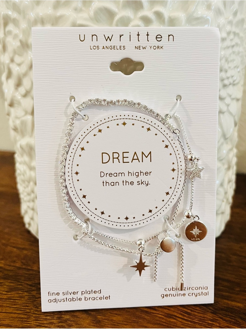 Unwritten Cubic Zirconia and Crystal Celestial Bolo Bracelet